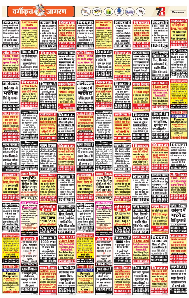 Newspaper classified display (CD) sample